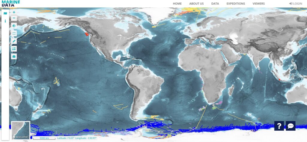 Seismic Viewer at marine-data